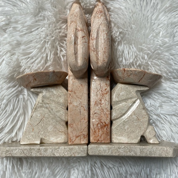 Pink Marble Cactus Siesta Bookends - Picture 1 of 5